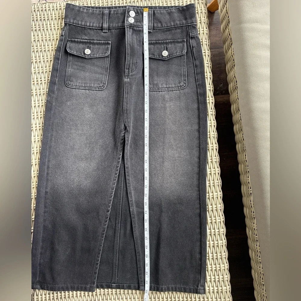 We the Free NEW WITHOUT TAGS Madison Midi Jean Skirt 27 boho minimalist‎ layered